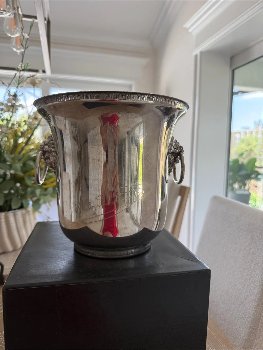 Vintage signed Veuve Clicquot Ponsardin Champagne Bucket • Silver-plated metal